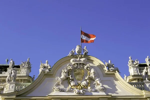 Fassade Upper Belvedere Palace Viena Áustria — Fotografia de Stock