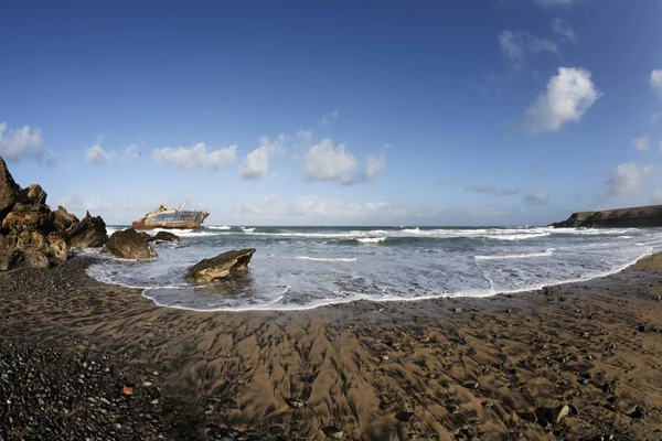 Naufragio American Star Playa Garcey Vicino Pajara Fuerteventura Isole Canarie — Foto Stock