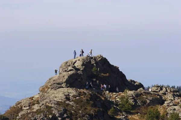 Turist Grosser Arber Dağ Bavyera Almanya Doğal Görünümü — Stok fotoğraf