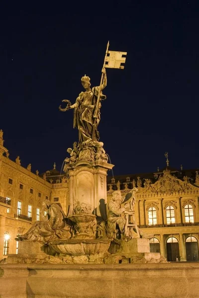 Wrzburg Fidence Franconia Fountain Бавария Германия — стоковое фото