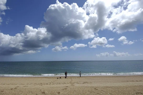 Παραλία Στο Slapton Άμμους Νότιου Ντέβον Της Αγγλίας — Φωτογραφία Αρχείου