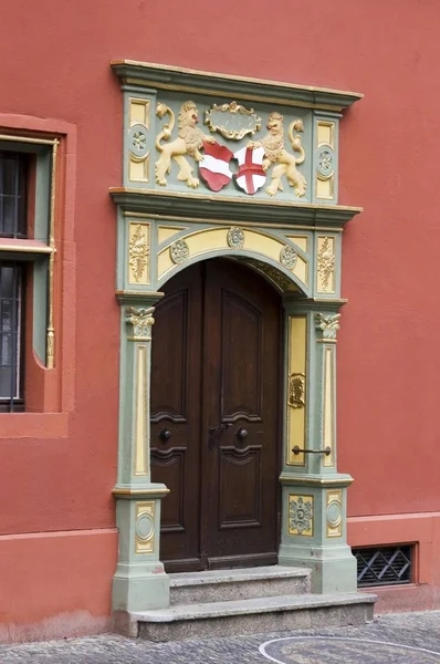 Freiburg 1557 Kapu Régi Városháza Breisgau Baden Wrttemberg Baden Württemberg — Stock Fotó