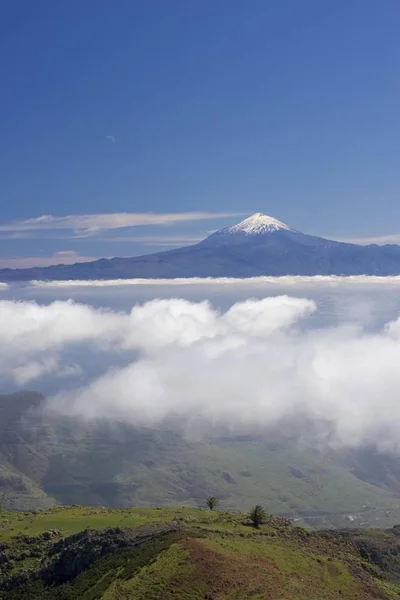Teide Berg Canarische Eilanden Uitzicht Vanaf Gomera Naar Tenerife — Stockfoto
