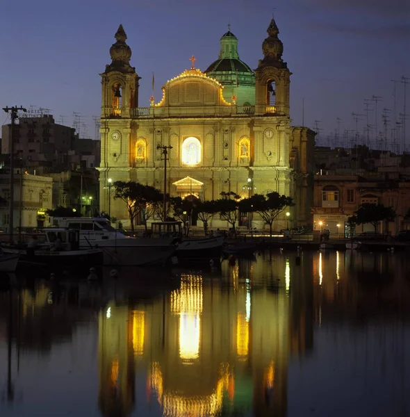 Malta Valletta Msida Creek Joseph Kilisesi — Stok fotoğraf