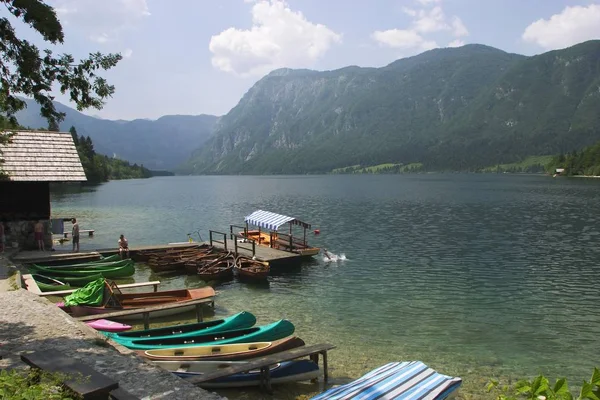 Ribcev Laz Vid Sjön Bohinji Slovenien — Stockfoto