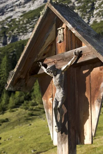 Crucifix Karwendel Tyrolsko Rakousko — Stock fotografie