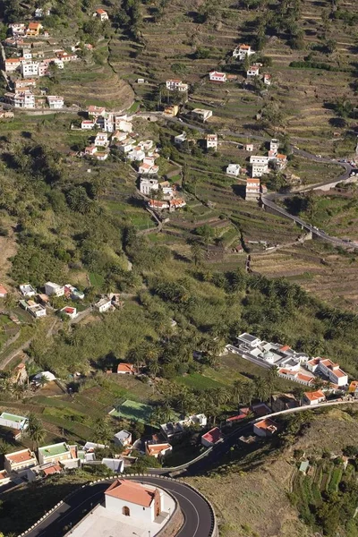 Valle Gran Rey Insyn Från Mirador Cesar Manrique Gomera — Stockfoto