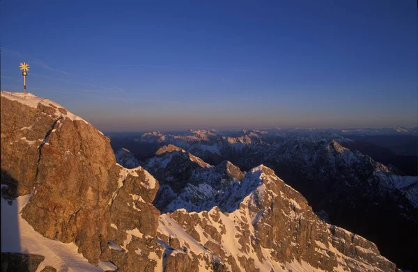 Zugspitze Höchster Berg Deutschlands Bayern — Stockfoto