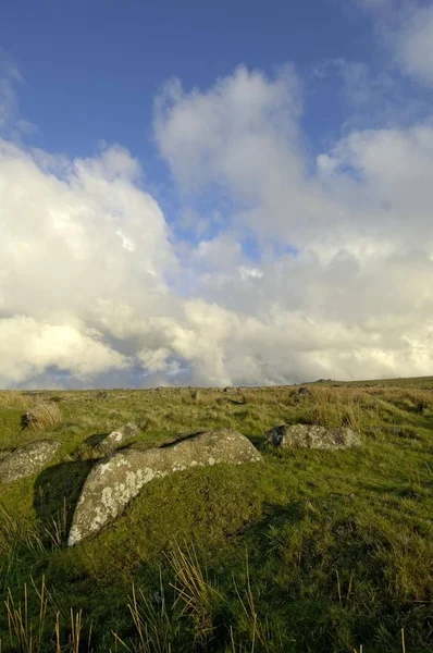 Krajobraz Między Princetown Park Narodowy Dartmoor Tavistock Devon Anglii — Zdjęcie stockowe