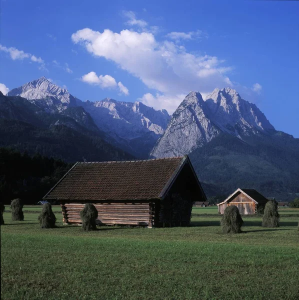 Widok Najwyższej Góry Zugspitze Niemcy Bawaria — Zdjęcie stockowe