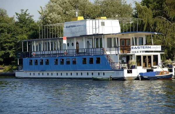 Лодка Реке Шпри Берлин Германия Европа — стоковое фото