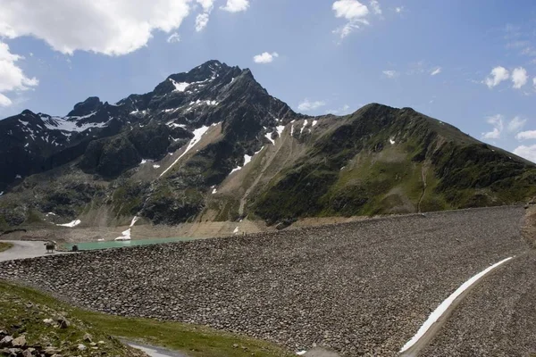 Barragem Abastecimento Água Finstertal Khtai Tyrol Áustria — Fotografia de Stock