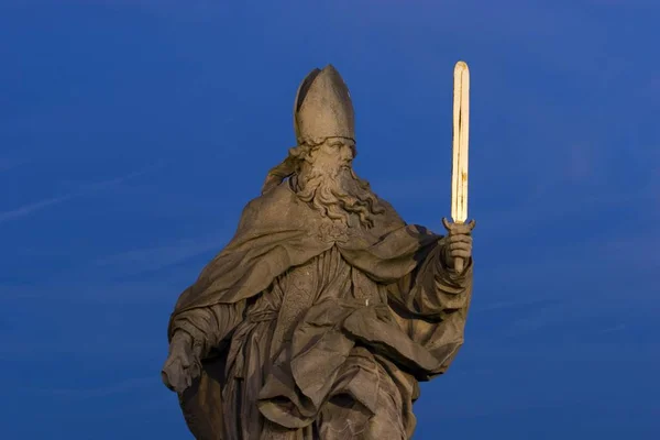 Wrzburg Skulptur Der Alten Hauptbrücke Fränkisch Bayern Deutschland — Stockfoto