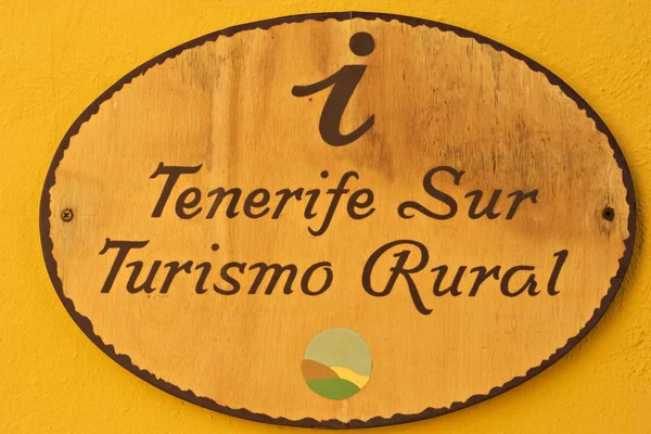 Sign Tenerife Sur Turismo Rural Hotel Rural Granadilla Tenerife Islas —  Fotos de Stock