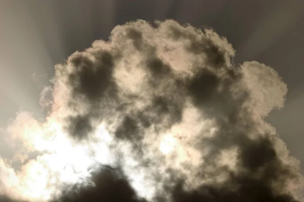 Хмари Блакитному Небі Хмарний Пейзаж Вечірній Концепції — стокове фото