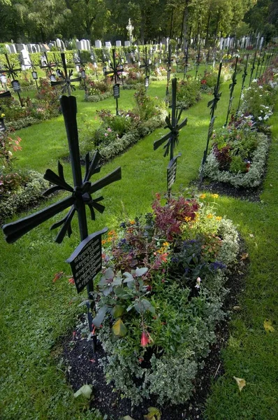 Tumbas Cementerio Oriental Munich Baviera Alemania —  Fotos de Stock