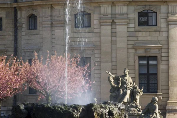 Wrzburg Hofgarten Residenz Esculturas Fonte Raub Der Europa Johann Peter — Fotografia de Stock