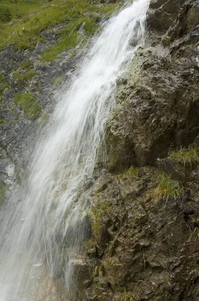 Primer Plano Cascada Que Fluye — Foto de Stock