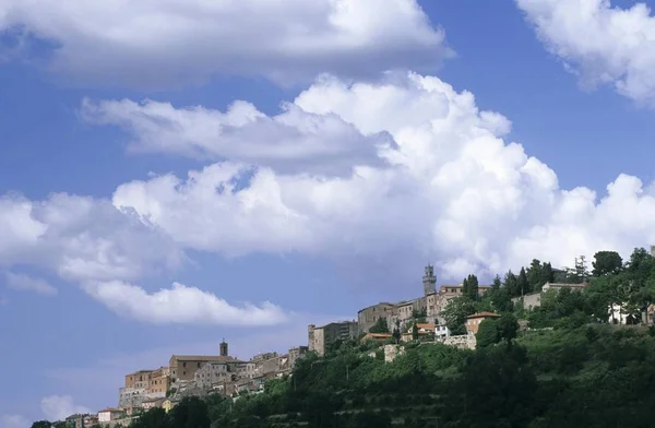 Montepulciano Toscane Italie Met Wolken Sky — Stockfoto