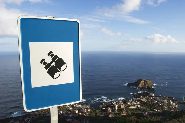 Sign View Point Porto Moniz Madeira — Stock Photo, Image
