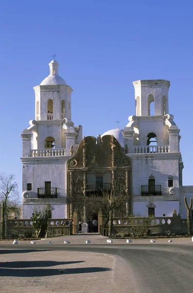 Usa Arizona Tuscon San Xavier Del Bac Iglesia Misionera Del — Foto de Stock