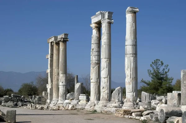 Turquia Afrodísias Vale Meandro Escavações Templo Deusa Afrodite — Fotografia de Stock