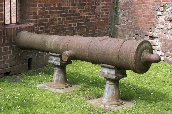 Dmitz River Elbe Mecklenburg Vorpommern Germany Fortress Gun Beginning Cent — Stock Photo, Image