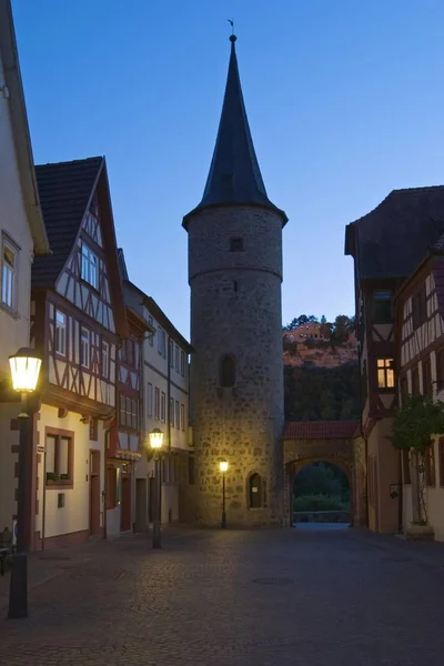 Vista Sobre Karlstadt Franconia Alemanha — Fotografia de Stock