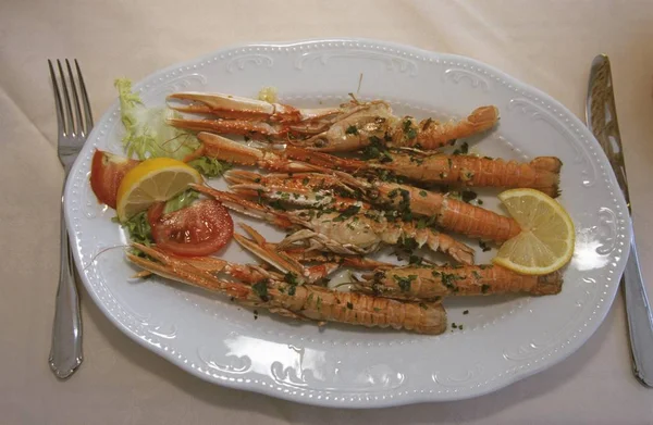 Closeup Scampi Seafood Italy — Stock Photo, Image