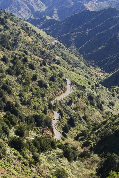 Ορεινοί Δρόμοι Στο Vallehermoso Gomera — Φωτογραφία Αρχείου