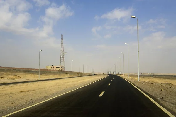 Egypt Way Marsa Alam Hurghada Desert Road Africa — Stock Photo, Image