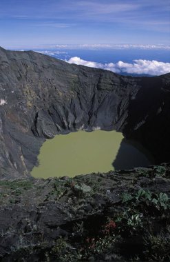 Crater lake vulcan Irazu - Costa Rica clipart