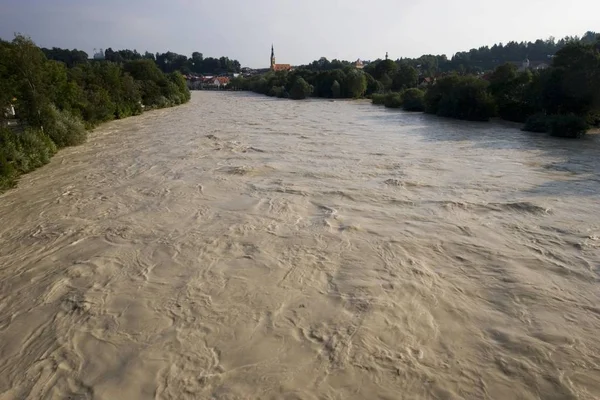 Taşkın Isar Nehri — Stok fotoğraf