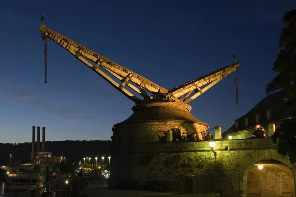 Wrzburg Alter Kranen Franconia Bavyera Almanya — Stok fotoğraf