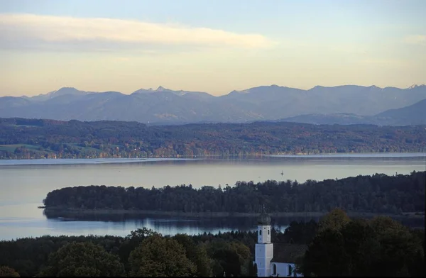 Sjön Starnberger See Övre Bayern Tyskland — Stockfoto