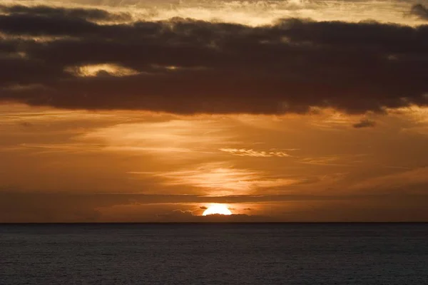 Sonnenuntergang Über Der Meeresküste Madeira — Stockfoto