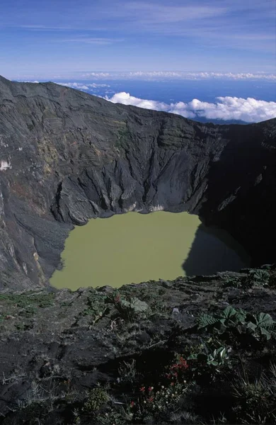 Kratern Sjön Vulcan Irazu Costa Rica — Stockfoto