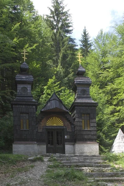Ruské Kaple Průsmyku Vršič Slovinsko — Stock fotografie