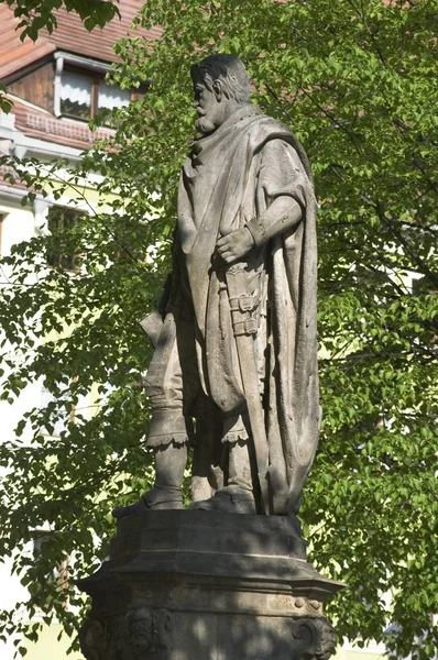 Bautzen Sachsen Deutschland Denkmal Johann Georg Kurfrst Von Sachsen Vor — Stockfoto