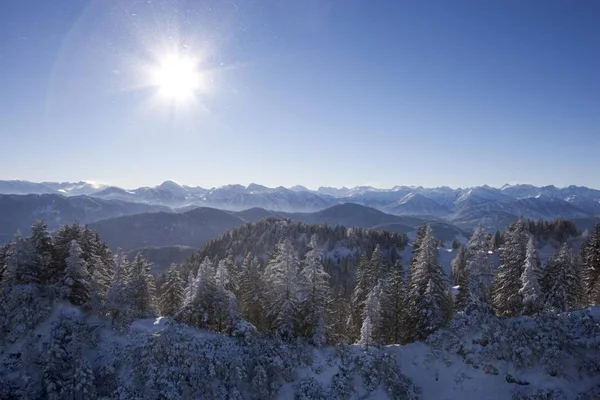 Vista Desde Montaña Brauneck Cerca Lenggries Alta Baviera Alemania —  Fotos de Stock