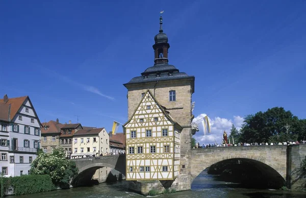 Altes Rathaus Bamberg Franken Deutschland — Stockfoto