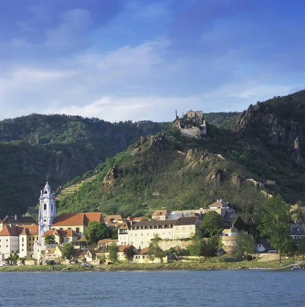 Drnstein Duernstein Distrito Krems Wachau Baixa Áustria Cidade Com Antiga — Fotografia de Stock