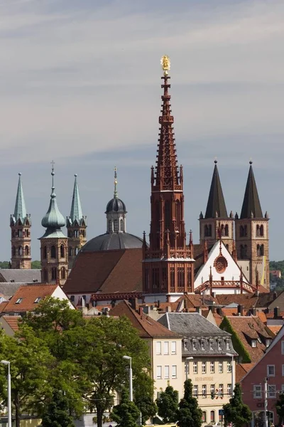 Iglesias Wrzburg Franconia Baviera Alemania —  Fotos de Stock