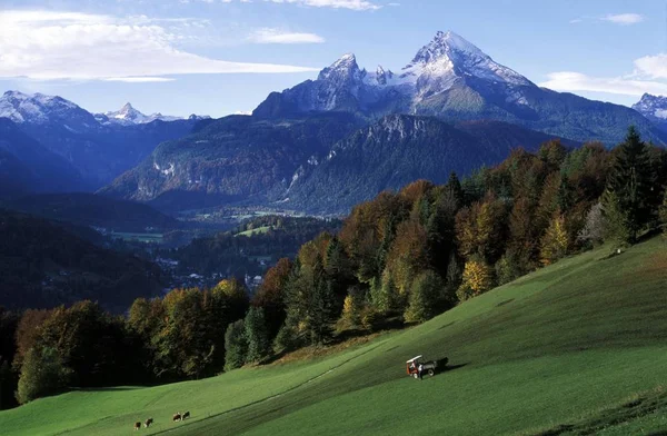 Watzmann Hora Bavorska Přírodní Koncept — Stock fotografie