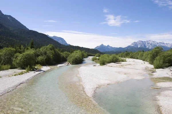 River Isar Wallgau Upper Bavaria — Stock Photo, Image