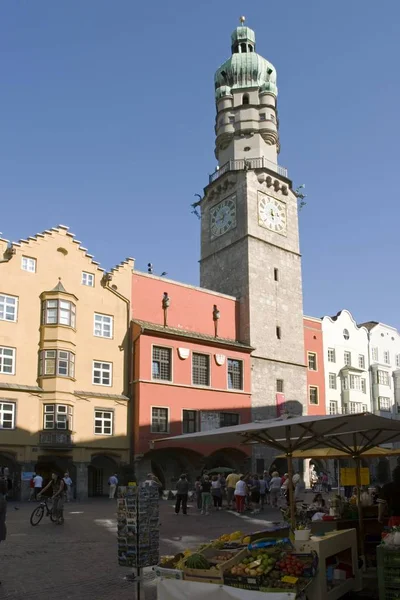 Torre Innsbruck Stadtturm Tirol Austria — Foto de Stock