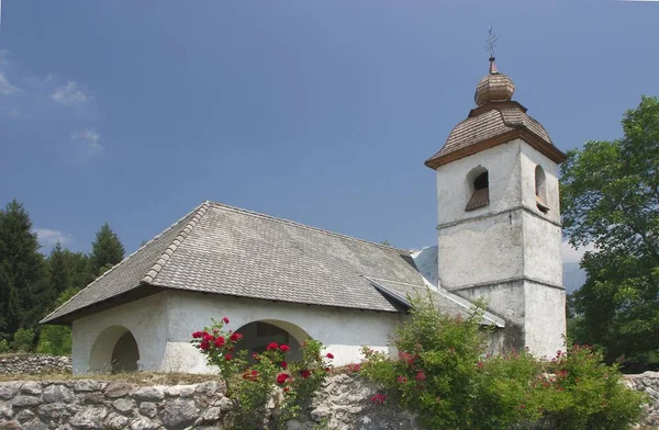 Templom Szent Katarina Közelében Bled Zasip Szlovénia — Stock Fotó