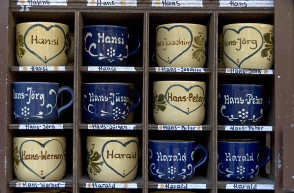 Personalised Personalized Mugs Name Names — Stock Photo, Image