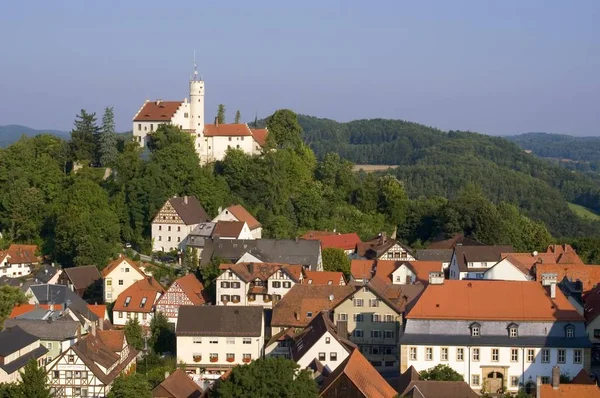 Gssweinstein Goessweinstein Bölge Forchheim Orta Üye Bavyera Almanya Kalesi Şehrin — Stok fotoğraf