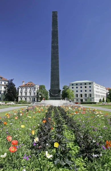 Obelisco Karolinenplatz Monaco Baviera Costruito Nel 1833 Leo Von Klenze — Foto Stock